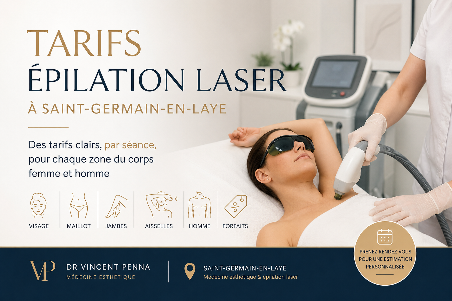 Illustration des tarifs d’épilation laser